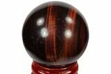 Polished Red Tiger's Eye Sphere - South Africa #116096-1